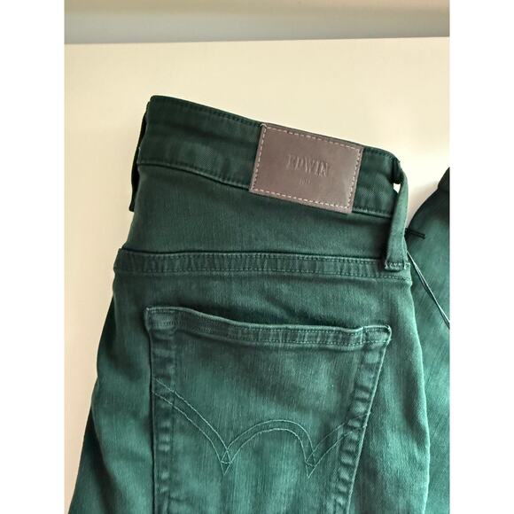 $188 New Edwin Lark Ankle Bootcut jeans - Size 25 - Dark Green - Picture 8 of 11